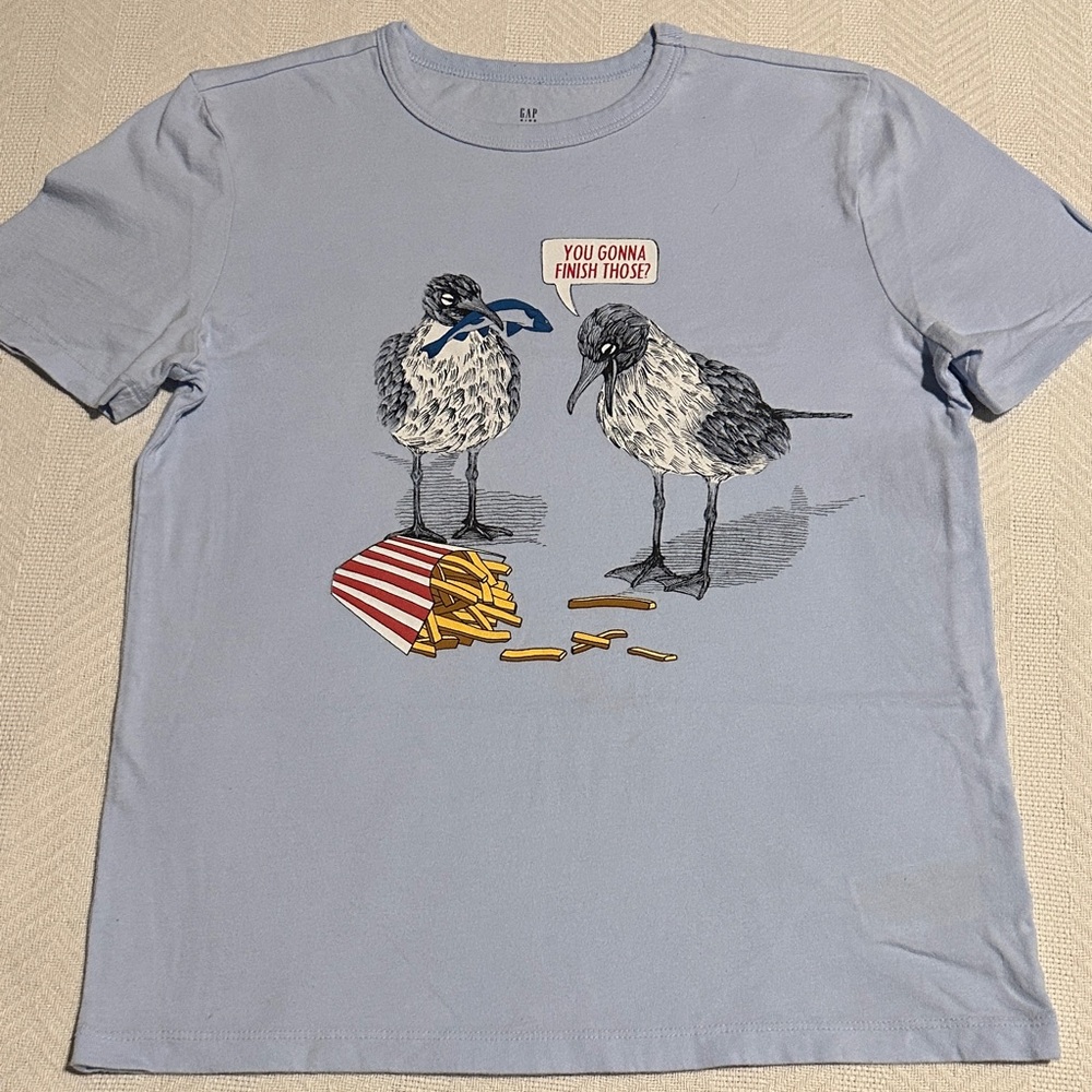 GAP Light Blue Bird Graphic Tee